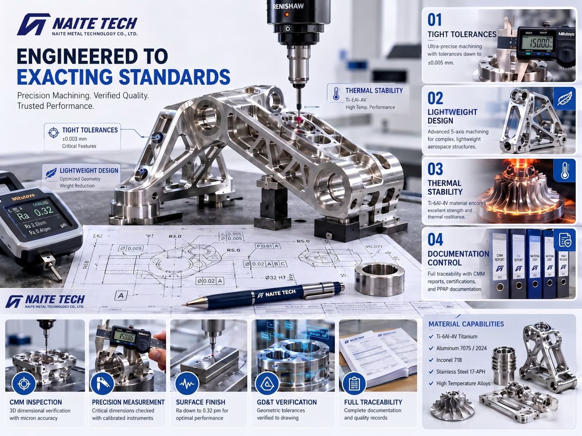 Precision aerospace CNC machining inspection showing tight tolerances dimensional verification and quality control.jpg