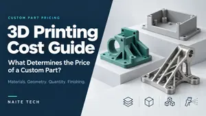 3D-printkostengids met illustratieve polymeer- en metalen onderdelen..webp