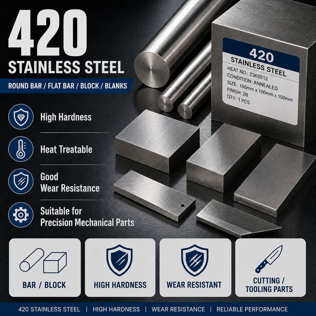 420 Stainless Steel: Properties, Hardness & Applications