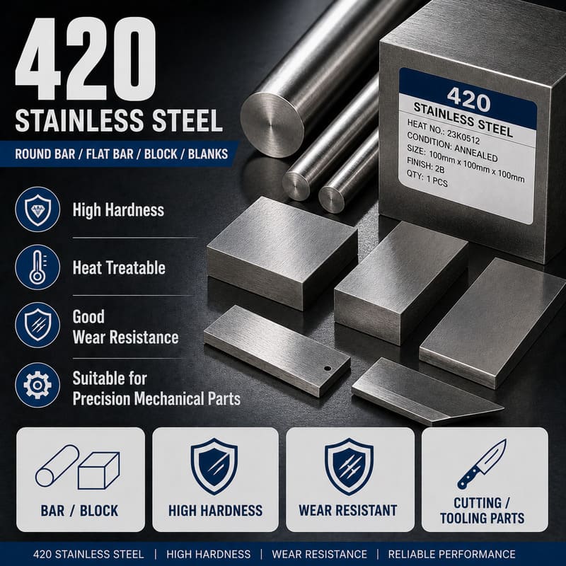 420 Stainless Steel: Properties, Hardness & Applications