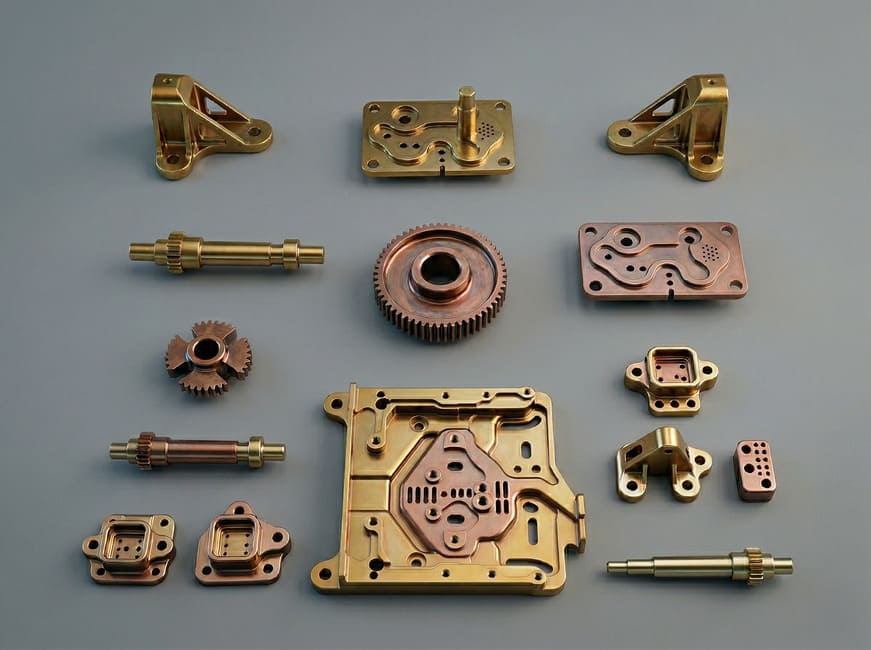 Brass and copper alloy automotive machined parts