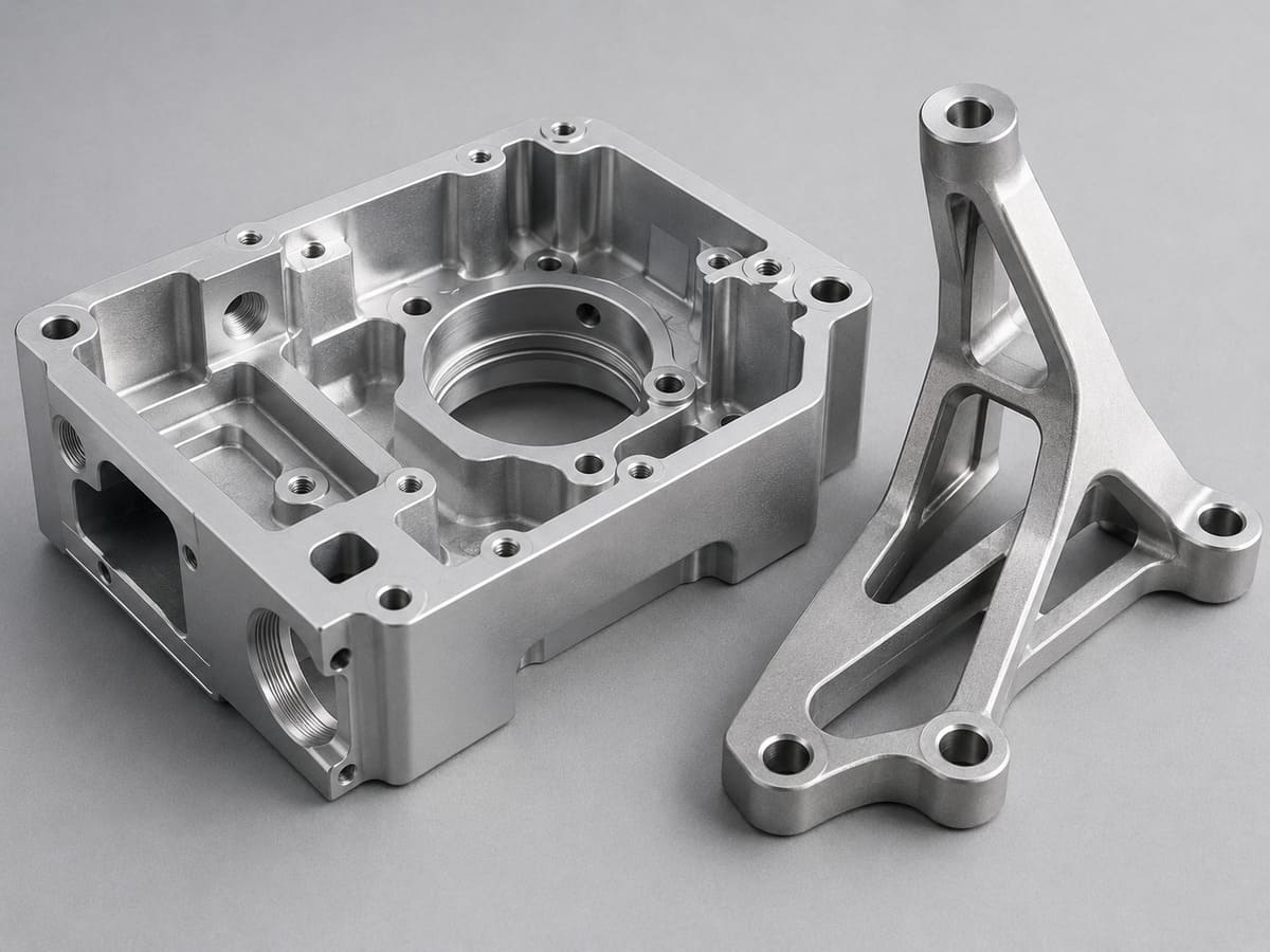 6061-T6 aluminum CNC machined housing and bracket for general-purpose applications