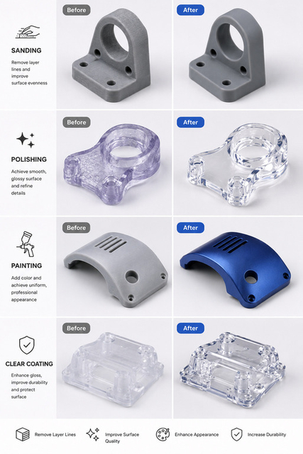 Sanding, Polishing, Painting & Clear Coating Finishing Options