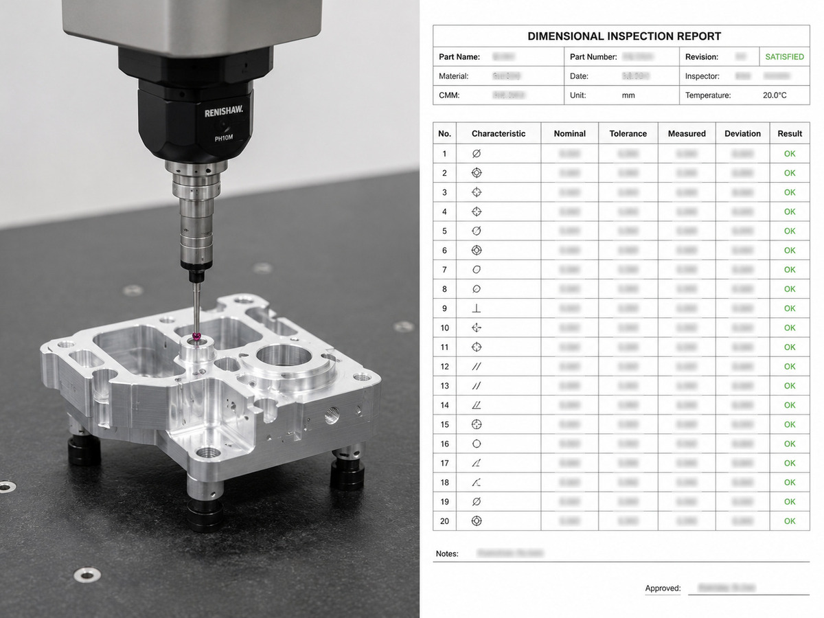 CMM probe measuring a precision CNC machined component during dimensional quality inspection.jpg