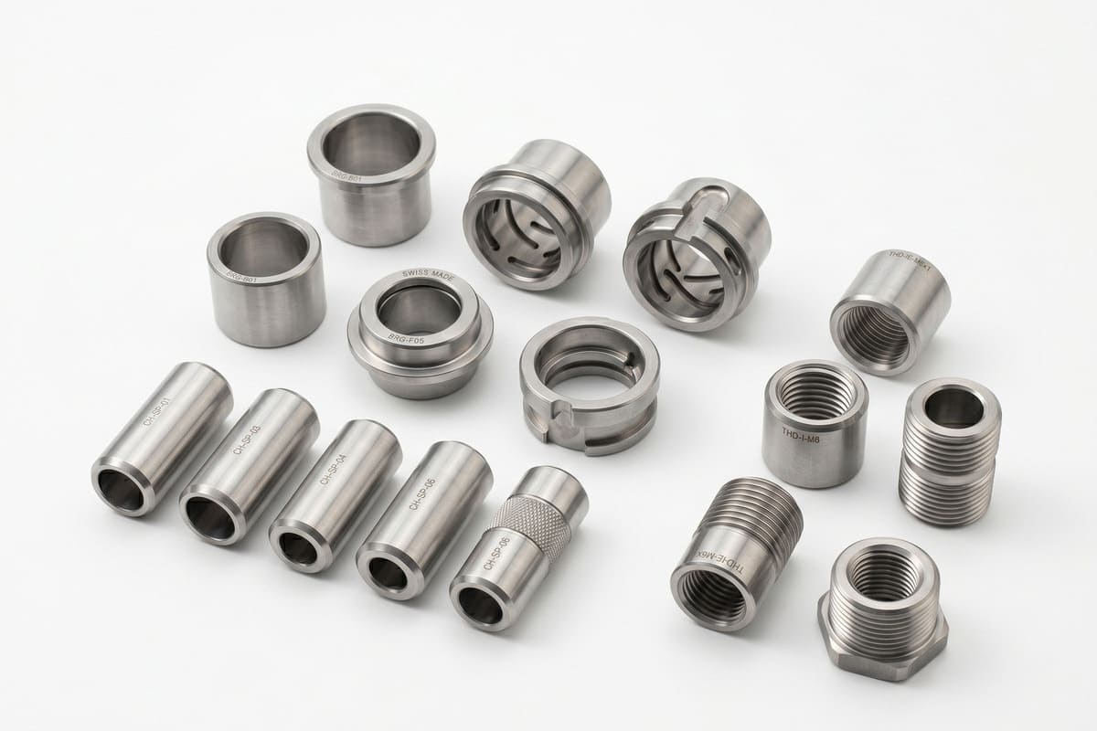 Swiss CNC machining of bushing and sleeve parts