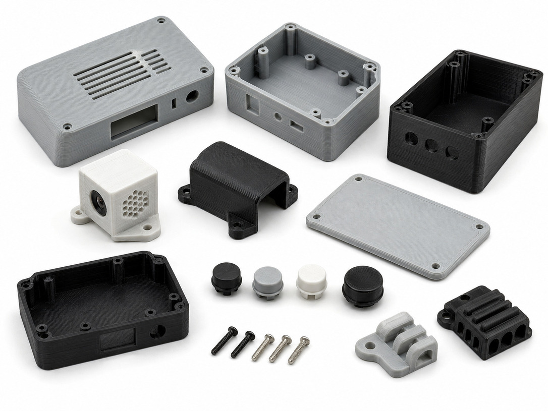 FDM electronic housings for device enclosures sensor covers and fit checks