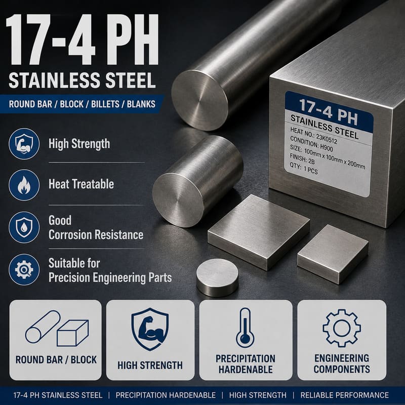 17-4 PH Stainless Steel: Properties, Heat Treatment & Applications