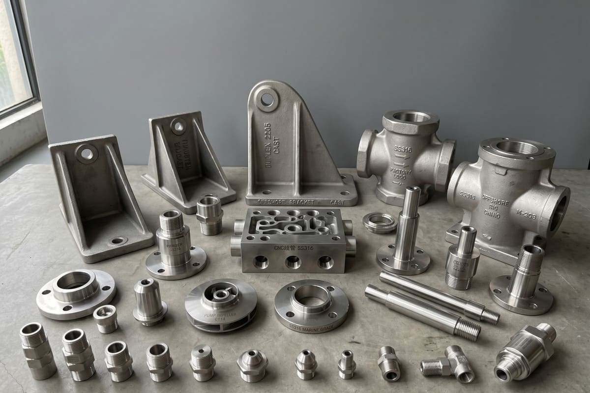 Stainless steel marine and offshore engineering parts