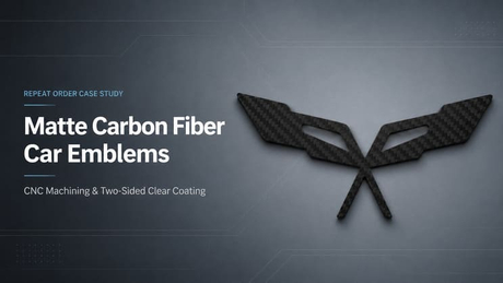 Repeat order for matte T300 carbon fiber car emblems with two-sided clear coating.jpg