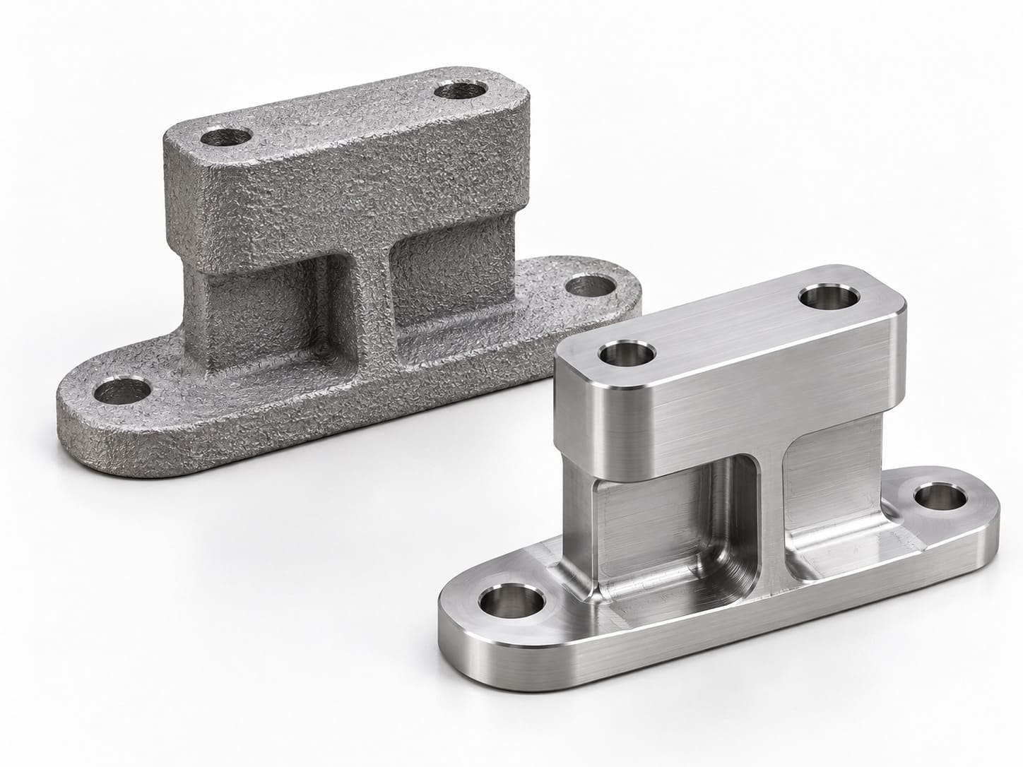 Metal 3D printed component with CNC machined mounting features